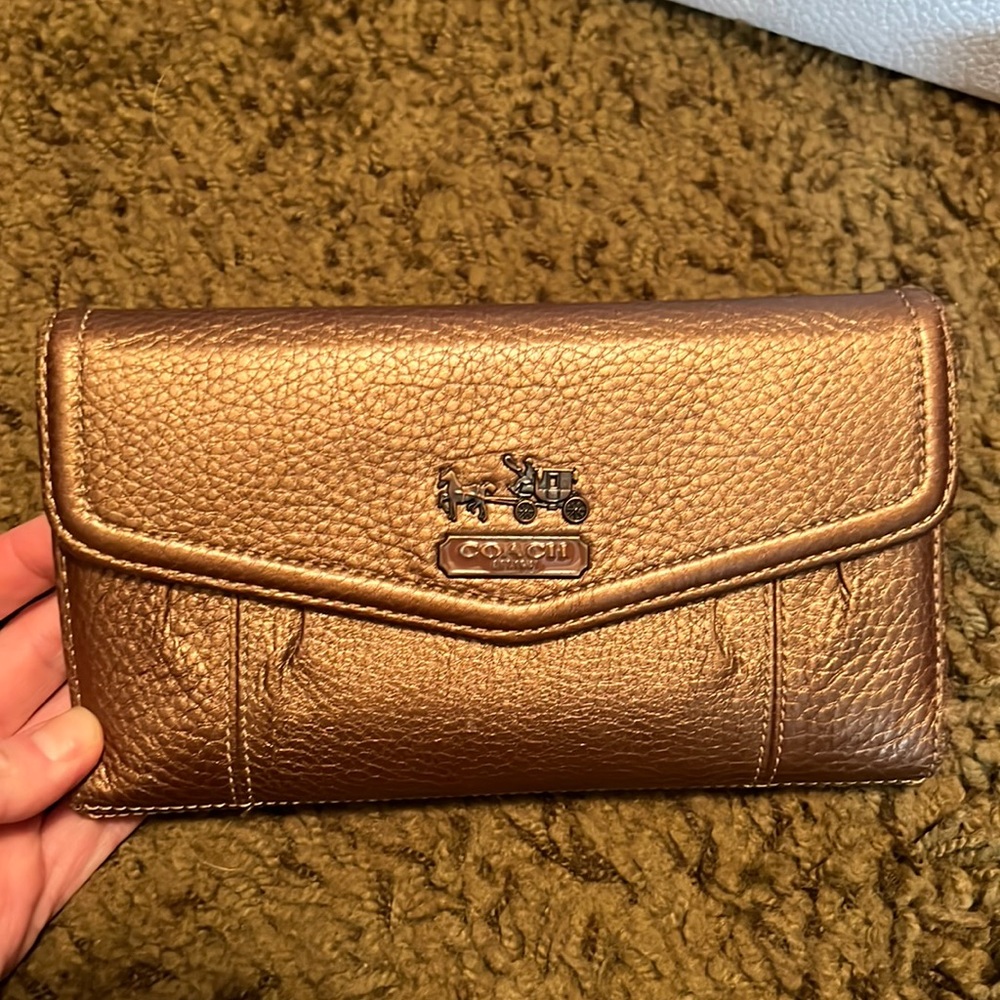 Authentic Coach Bronze Leather Wallet